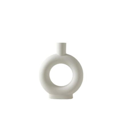 White Nordic Vase. Minimalist Flower Vase. Chic Home Decor Idea. WickedYo